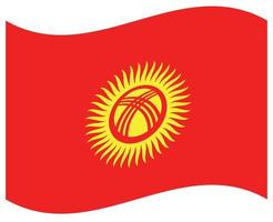 nationaal vlag van Kirgizië - vlak kleur icoon. vector