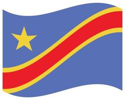 nationaal vlag van democratisch - vlak kleur icoon. vector