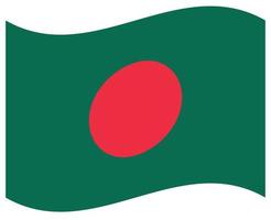 nationaal vlag van Bangladesh - vlak kleur icoon. vector