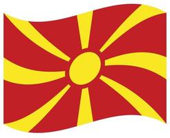 nationaal vlag van Macedonië - vlak kleur icoon. vector