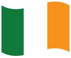 nationaal vlag van Ierland - vlak kleur icoon. vector