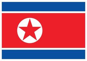 nationaal vlag van noorden Korea - vlak kleur icoon. vector