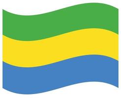 nationaal vlag van Gabon - vlak kleur icoon. vector