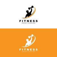 Sportschool logo, geschiktheid logo vector, ontwerp geschikt voor fitheid, sport- apparatuur, lichaam Gezondheid, lichaam supplement Product merken vector