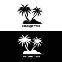 kokosnoot boom logo, oceaan boom vector, ontwerp voor Sjablonen, Product branding, strand toerisme voorwerp logo vector