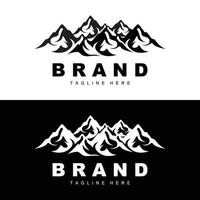 berg logo, vector berg klimmen, avontuur, ontwerp voor klimmen, beklimming apparatuur, en merk met berg logo