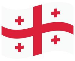 nationaal vlag van Georgië - vlak kleur icoon. vector