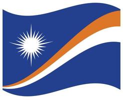 nationaal vlag van maarschalk eilanden - vlak kleur icoon. vector
