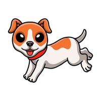 schattig jack russel hond tekenfilm vector