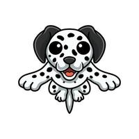 schattig dalmatiër hond tekenfilm jumping vector