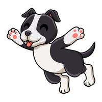 schattig Amerikaans Staffordshire terriër hond tekenfilm vector