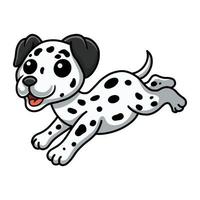 schattig dalmatiër hond tekenfilm rennen vector