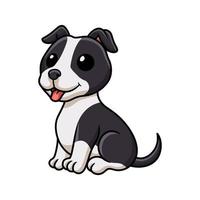 schattig Amerikaans Staffordshire terriër hond tekenfilm vector
