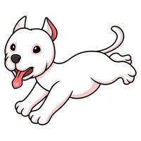 schattig dogo Argentino hond tekenfilm rennen vector