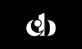 eerste brief cb logo ontwerp in zwart achtergrond. pro vector. vector
