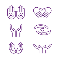 Gratis Healing Hands Icon Vector