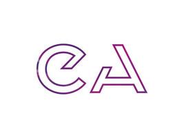 ca brief logo met kleurrijk regenboog structuur vector. pro vector. vector