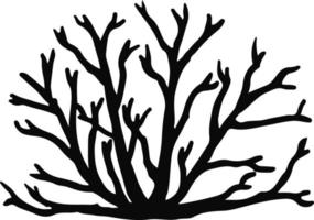 vector illustratie van een koraal ornament in zwart en wit kleuren