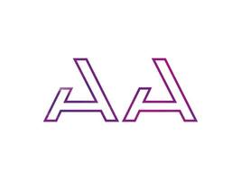 aa brief logo met kleurrijk regenboog structuur vector. pro vector. vector