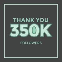 dank u sjabloon voor sociaal media 300k volgers, abonnees, Leuk vinden. 300000 volgers vector