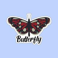 mooi kleurrijk vlinders. vlinder illustratie voor stickers of afdrukken. vlinder vector ontwerp