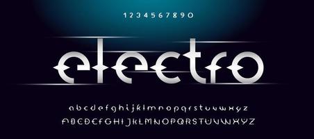 abstract technologie futuristische alfabet lettertype. vector