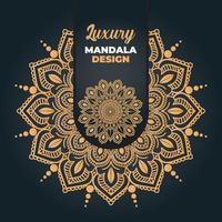 luxe sier- en bruiloft mandala ontwerp en Islamitisch achtergrond in gouden kleur vector