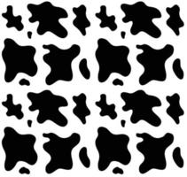 vector naadloos patroon van zwart koe vacht afdrukken