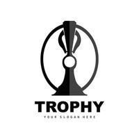 kampioenschap trofee logo, kampioen prijs winnaar trofee ontwerp, vector icoon sjabloon