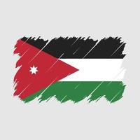 Jordanië vlag borstel vector