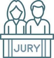 jury lijn twee kleur icoon vector