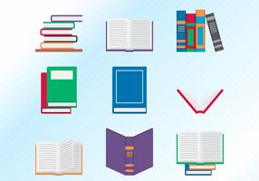 Flat Design Books Set vector