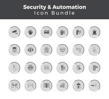 veiligheid en automatisering icoon bundel vector