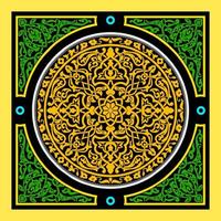 mooi bloemen luxe Islamitisch mandala achtergrond ontwerp vector