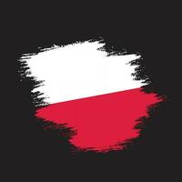 hand- geschilderd abstract Polen wijnoogst vlag vector