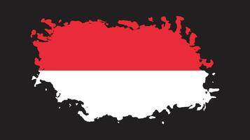 verf grunge borstel beroerte Indonesië vlag vector