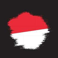 vlak grunge structuur wijnoogst Indonesië vlag vector