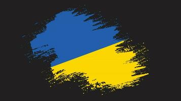 grunge verf borstel beroerte Oekraïne vlag vector