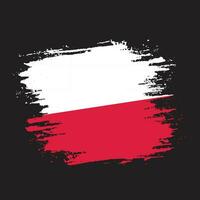 kleurrijk borstel effect Polen vlag vector