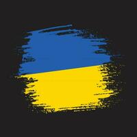 verontrust wijnoogst grunge structuur Oekraïne vlag vector
