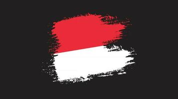 hand- getrokken grunge borstel beroerte Indonesië vlag vector