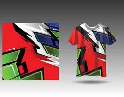 t-shirt sport- ontwerp voor racen, Jersey, wielersport, Amerikaans voetbal, gaming vector