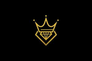 vector grafisch van diamant koning logo sjabloon, sieraden logo symbool, luxe diamant icoon