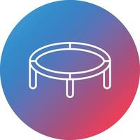 trampoline lijn helling cirkel achtergrond icoon vector