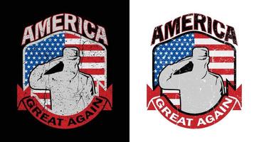 Amerika Super goed opnieuw t-shirt ontwerp. vector