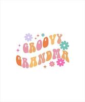 groovy grootmoeder retro groovy t overhemd vector