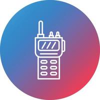 walkie talkie lijn helling cirkel achtergrond icoon vector