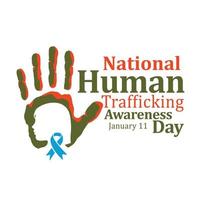 vector illustratie Aan de thema van nationaal menselijk mensenhandel bewustzijn dag
