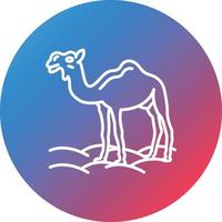 kameel lijn helling cirkel achtergrond icoon vector