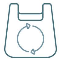 herbruikbaar kruidenier zak lijn twee kleur icoon vector